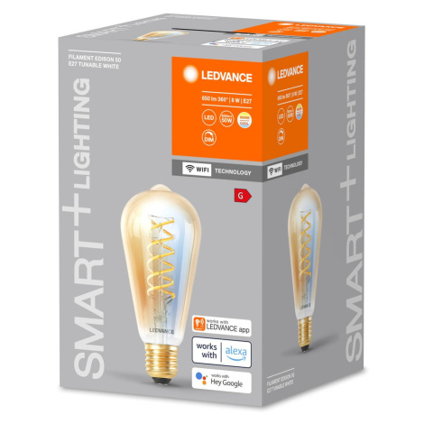 LEDVANCE SMART+ WiFi E27 8W Edison zlatá 822-850