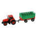 Traktor Zetor s vlekom plast na zotrvačník na bat. so svetlom so zvukom