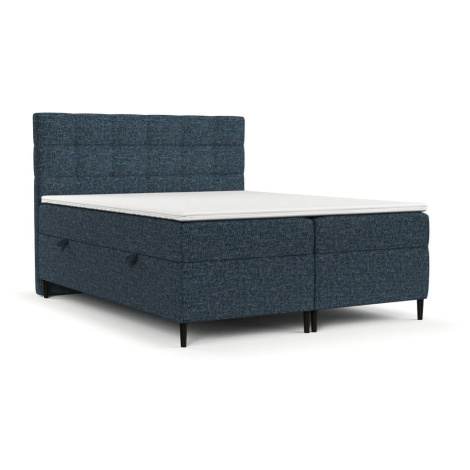 Tmavomodrá boxspring posteľ s úložným priestorom 180x200 cm Urbaneo – Maison de Rêve