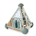 Drevená didaktická pyramída Game Center Pyramide Eichhorn s vkladacími kockami a xylofónom od 12
