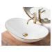 Keramické umývadlo na dosku Rea Royal biele/zlaté
