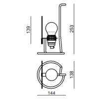 Stilnovo Bugia stolová LED lampa biela