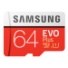 Pamäťová karta Samsung SDXC 64GB EVO Plus + SD adaptér