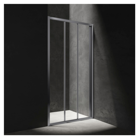 OMNIRES - BRONX trojité posuvné sprchové dvere, 100 cm chróm / transparent /CRTR/ S20A3100CRTR