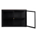 Čierna kovová vitrína 90x60 cm Carmel – Unique Furniture