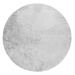 Svetlosivý umývateľný okrúhly koberec ø 100 cm Pelush Grey – Mila Home