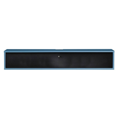 Čierno-modrý TV stolík 133x22 cm Mistral – Hammel Furniture