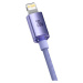 Baseus CAJY000205 Crystal Shine Series Dátový Kábel USB-C - Lightning 20W 1,2m Purple