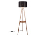 Hnedá stojacia lampa s poličkou (výška  152 cm) Colette – Trio