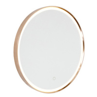 Kúpelňové zrkadlo medené 50 cm vrátane LED s dotykovým stmievačom - Miral