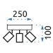 Toolight - Stropná lampa 3-ramenná 3xE27 60W APP700-3C, chrómová, OSW-05209