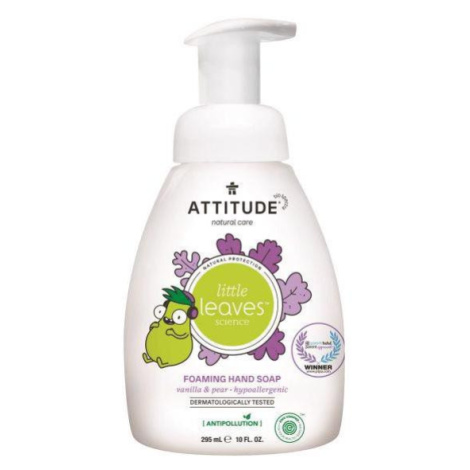 ATTITUDE Detské penivé mydlo na ruky Little Leaves s vôňou vanilky a hrušky, 295 ml