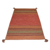 Oranžový bavlnený koberec Webtappeti Antique Kilim, 70 x 140 cm