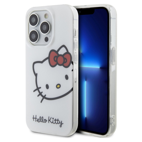 Hello Kitty IML Head Logo Kryt pre iPhone 15 Pro Max, Biely