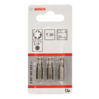 Skrutkovací bit Bosch Extra Hart T30, L 25 mm, 3 ks - 2607001622