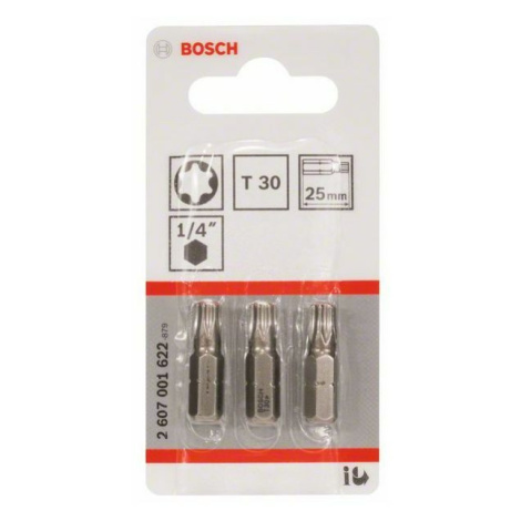 Skrutkovací bit Bosch Extra Hart T30, L 25 mm, 3 ks - 2607001622