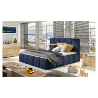 ELTAP POSTEL EDVIGE + DREVENY KARKAS + STANDARDNY ZDVIHAC + KONTAJNER 160X200, DARK BLUE, 22641