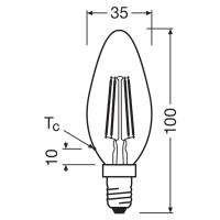 OSRAM LED sviečka matná E14 2,2W 2700K 470lm 2-pack