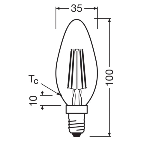 OSRAM LED sviečka matná E14 2,2W 2700K 470lm 2-pack