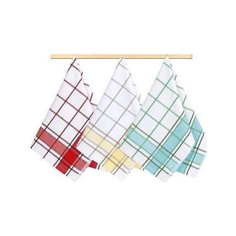 Bellatex Sada 3 kusov – 50 × 70 cm – kocka tyrkys, žltá, červená