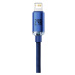 Kábel Baseus Crystal Shine CAJY000003, USB to Lightning 8-pin 2,4A, 1.2m, modrý