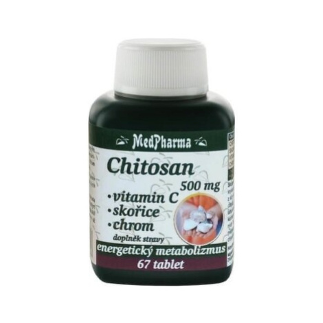 MEDPHARMA Chitosan 500 mg + vitamín C, škorica, chróm 67 tabliet