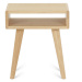 Benlemi Zaoblený drevený nočný stolík na nôžkach LUNA FLO Zvoľte kvalitu dreva: 1. Dubový masív 
