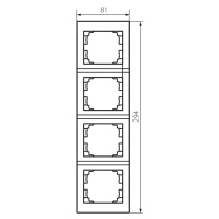 LOGI Štvornásobný vertikálny rámček - čierna matná