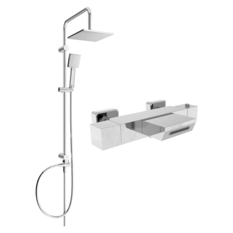 Sprchový set MEXEN Tord - termostatická vanová baterie Cube chrom