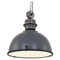 Sivá závesná lampa Bikkel XXL, priemyselný dizajn