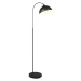 Čierna stojacia lampa s kovovým tienidlom (výška  170 cm) Sierra – Trio