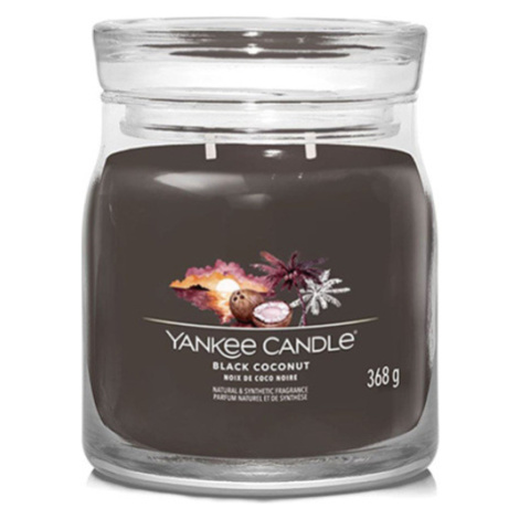 Yankee Candle Čierny kokos, Sviečka v sklenenej dóze 368 g