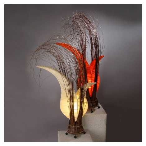 Bunga stolová lampa v tvare kvetu, oranžová Woru