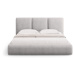 Svetlosivá čalúnená dvojlôžková posteľ s úložným priestorom s roštom 160x200 cm Brody – Mazzini 