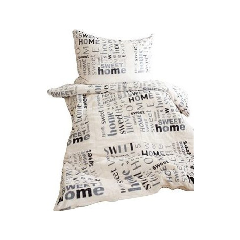 Jerry Fabrics Obliečky mikroflanel Home sweet home 140 × 200, 70 × 90 cm