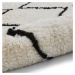 Béžovo-čierny ručne tuftovaný koberec Think Rugs Morocco Lento Ivory & Black, 120 × 170 cm