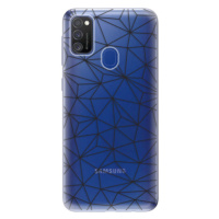 Odolné silikónové puzdro iSaprio - Abstract Triangles 03 - black - Samsung Galaxy M21