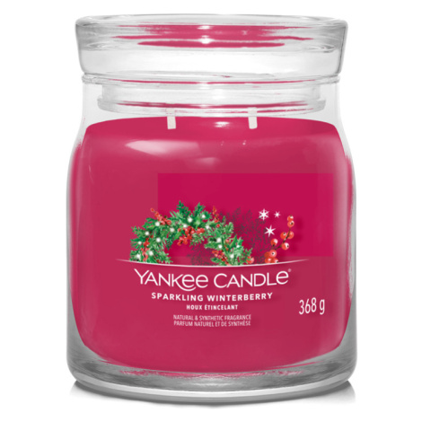 YANKEE CANDLE Signature Vonná sviečka 2 knôty Sparkling Winterberry 368 g