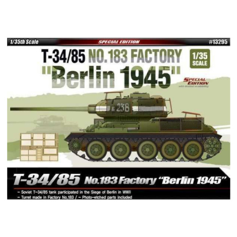 Model Kit tank 13295 - T-34/85 No.183 Factory "Berlin 1945" (1:35)