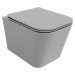 MEXEN - Teo Závesná WC misa Rimless vrátane sedátka s slow, Duroplast, svetlo šedá mat 30854061