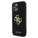 Guess PU Perforated 4G Glitter Metal Logo Zadný Kryt pre iPhone 12/12 Pro Black