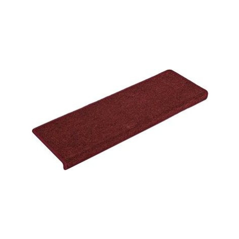 Kobercové nášľapy na schody 15 ks 65 × 25 cm matné červené SHUMEE
