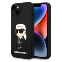 Karl Lagerfeld Liquid Silicone Ikonik NFT Zadný Kryt pre iPhone 15 Black