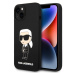 Karl Lagerfeld Liquid Silicone Ikonik NFT Zadný Kryt pre iPhone 15 Black