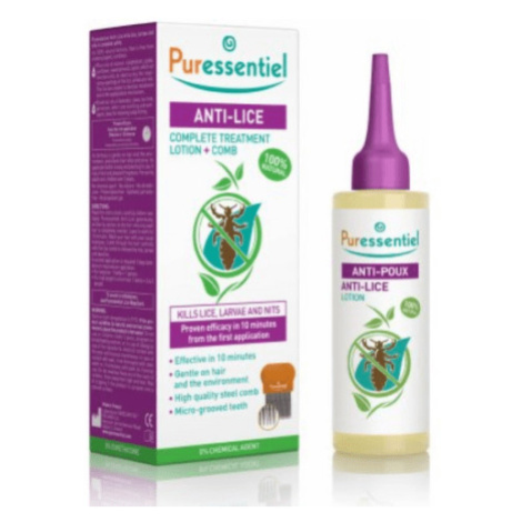 PURESSENTIEL Roztok proti všiam + hrebeň 100 ml