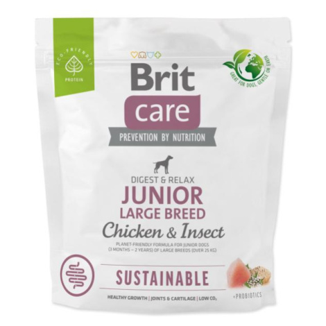 Krmivo Brit Care Dog Sustainable Junior Large Breed Chicken & Insoct 1kg