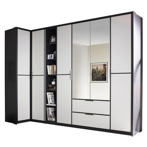 MID.YOU ROHOVÁ ŠATNÍKOVÁ SKRIŇA, sivá, biela,