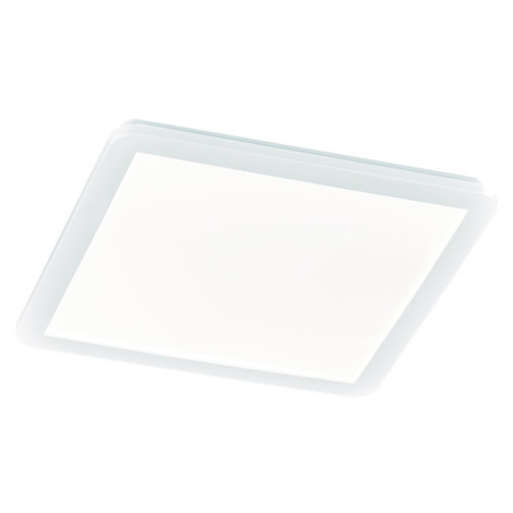 Biele štvorcové stropné LED svietidlo Trio Camillus, 40 x 40 cm