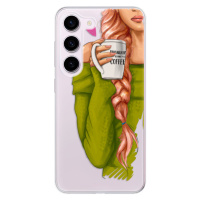 Odolné silikónové puzdro iSaprio - My Coffe and Redhead Girl - Samsung Galaxy S23 5G