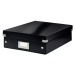Čierny kartónový úložný box s vekom 28x37x10 cm Click&Store – Leitz